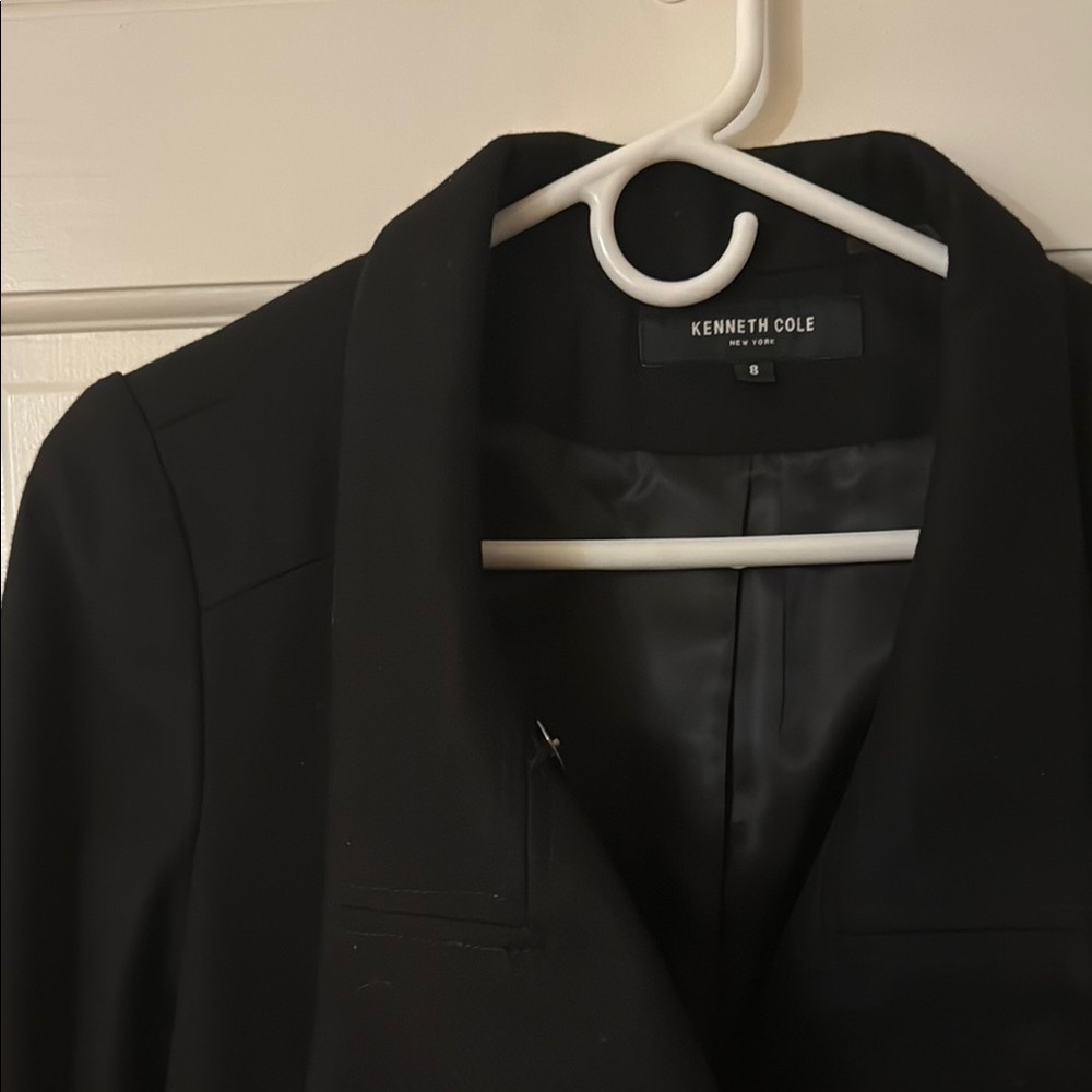 Kenneth Cole Women's Black Long Coat